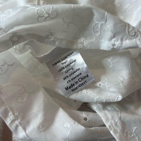 Princess Polly Franca White Eyelet Floral Crop Top 3D Rosette Straps - Picture 8 of 8